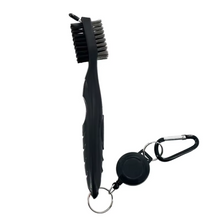 Load image into Gallery viewer, Retractable Golf Club Cleaning Brush with Keychain