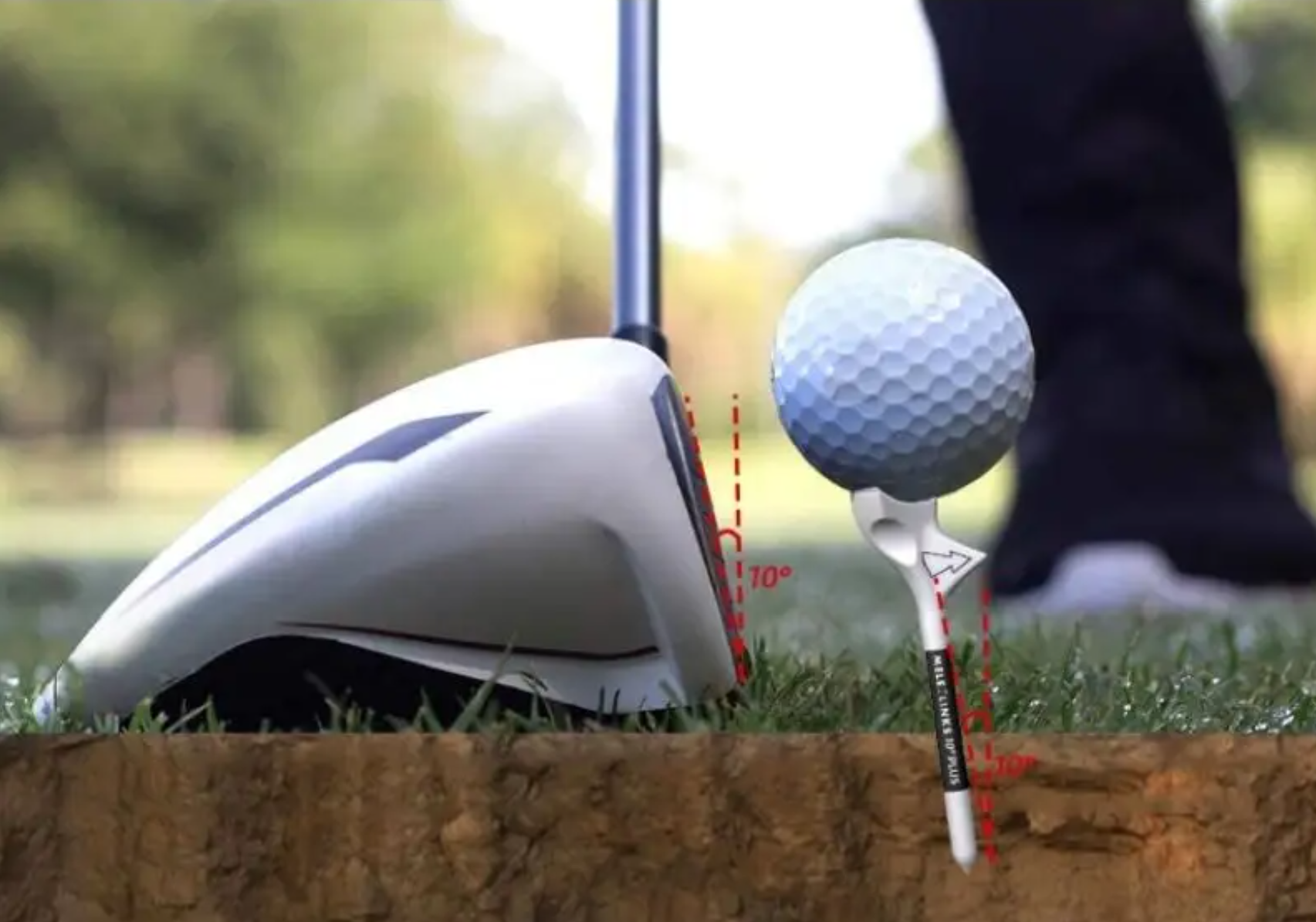 10 Degree Premium Golf Tees - 10 Pack